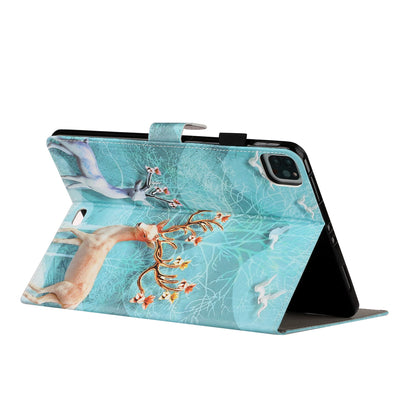 Pattern Printing Leather Stand Shell with Card Slots for iPad Pro 11-inch (2020) (2018)