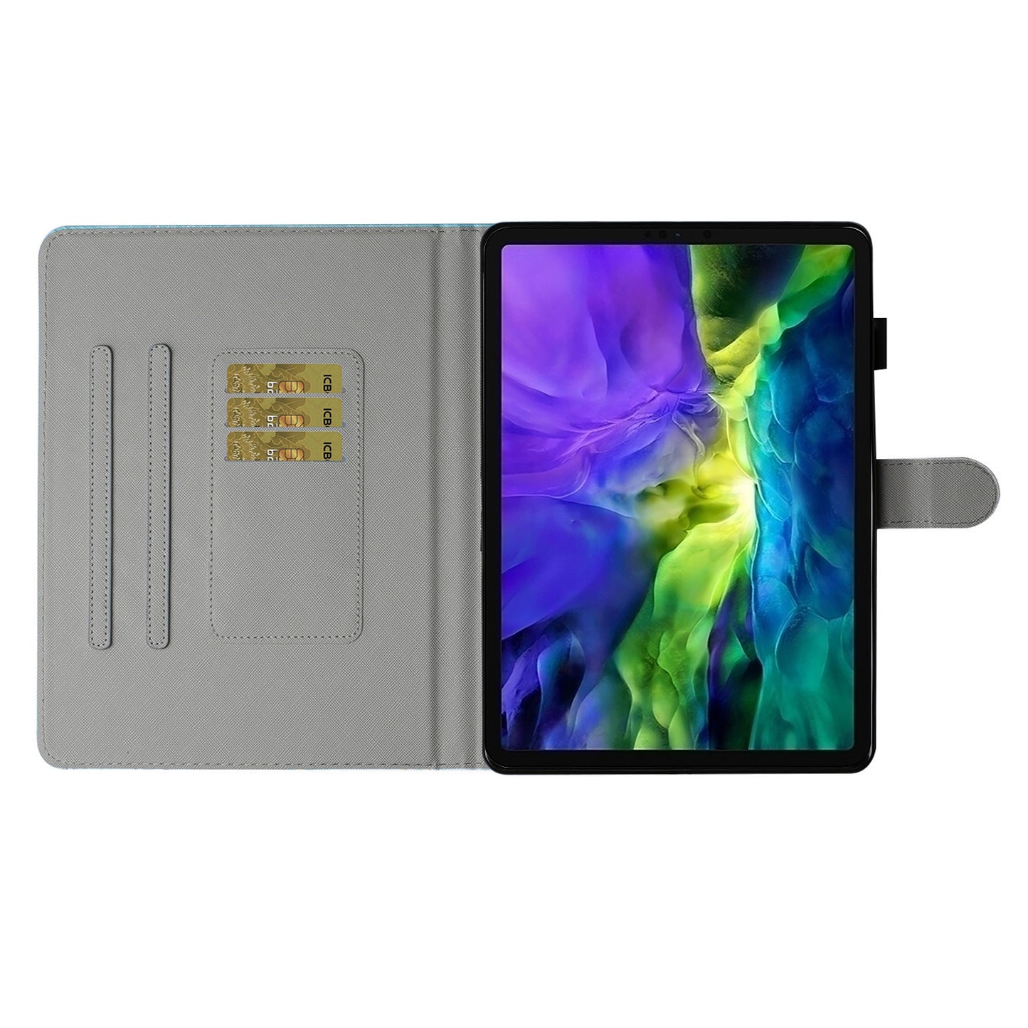 Pattern Printing Leather Stand Shell with Card Slots for iPad Pro 11-inch (2020) (2018)