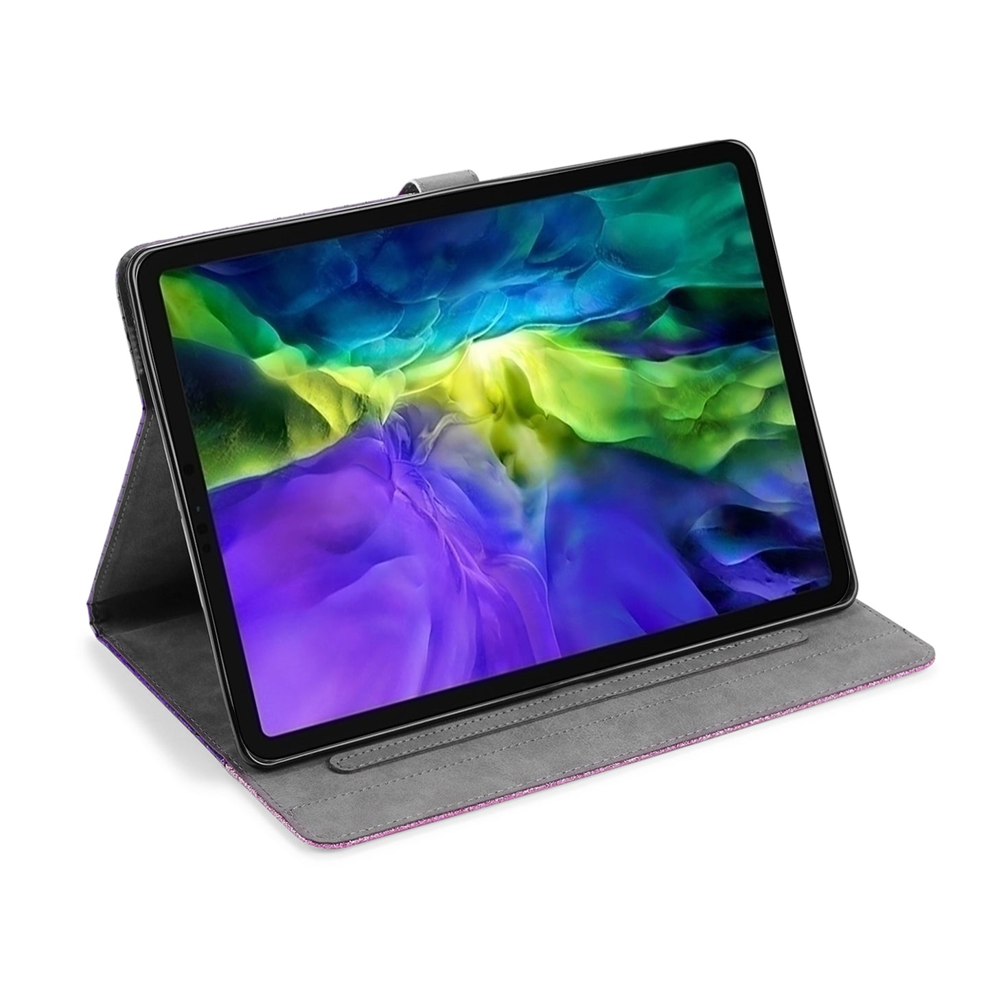 Crocodile Texture Flash Powder Leather Stand Tablet Case with Card Slots for iPad Pro 11-inch (2020)