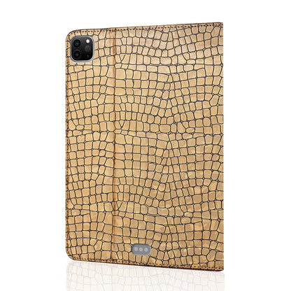 Crocodile Texture Flash Powder Leather Stand Tablet Case with Card Slots for iPad Pro 11-inch (2020)