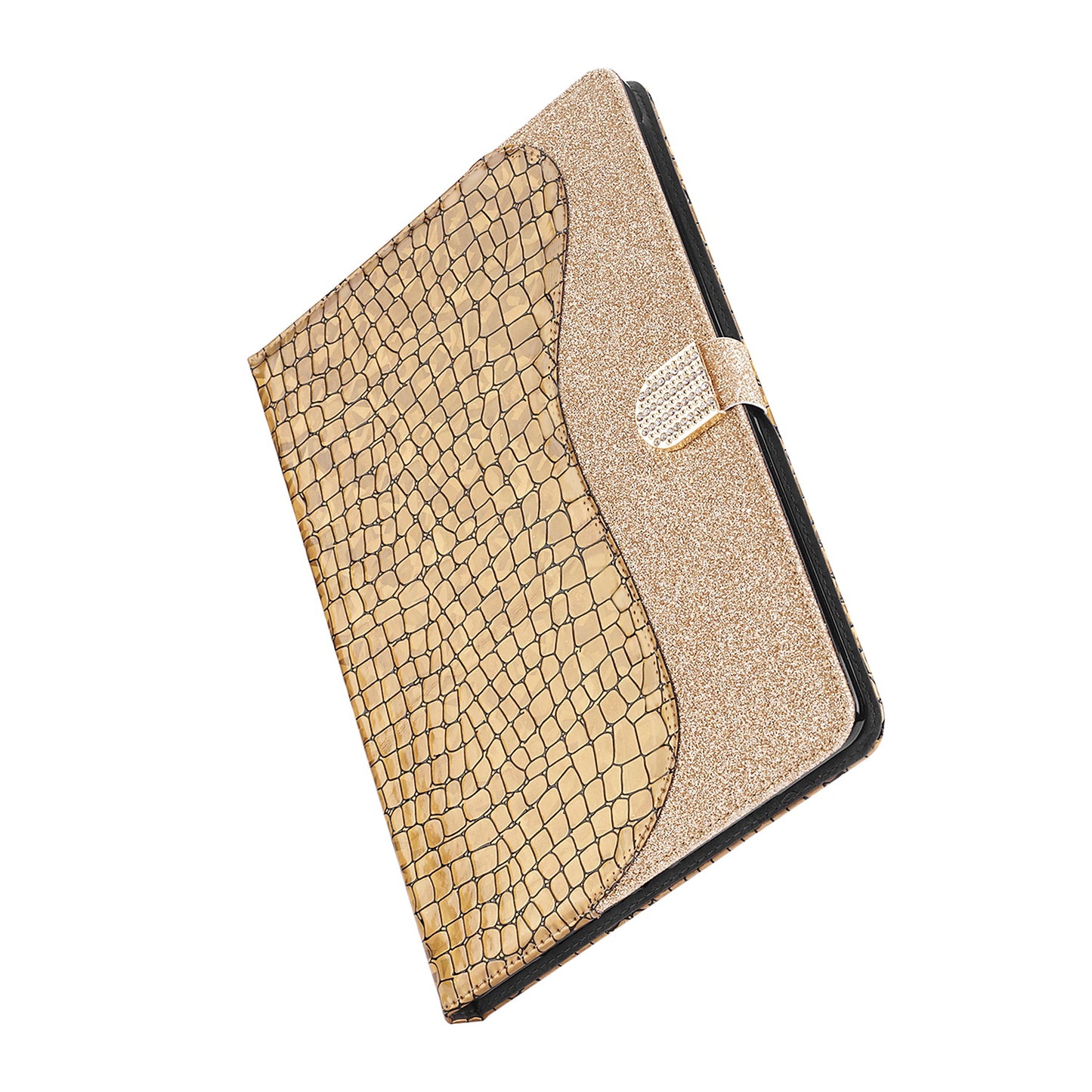 Crocodile Texture Flash Powder Leather Stand Tablet Case with Card Slots for iPad Pro 11-inch (2020)