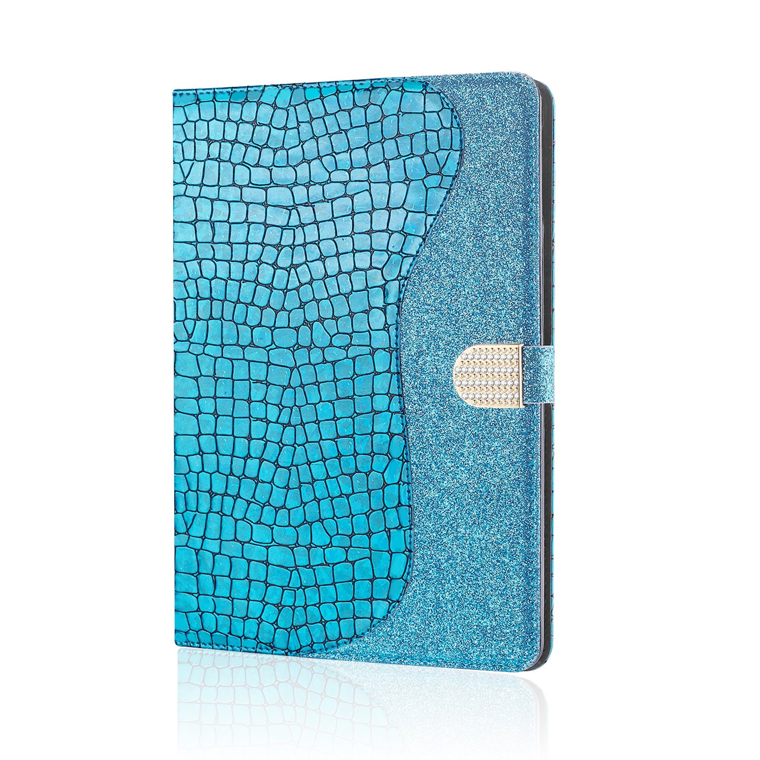 Crocodile Texture Flash Powder Leather Stand Tablet Case with Card Slots for iPad Pro 11-inch (2020)