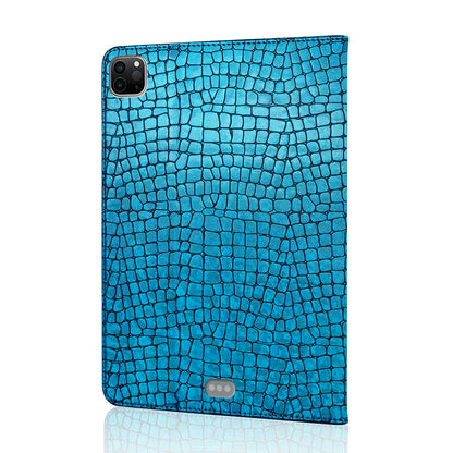 Crocodile Texture Flash Powder Leather Stand Tablet Case with Card Slots for iPad Pro 11-inch (2020)