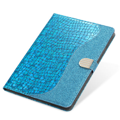 Crocodile Texture Flash Powder Leather Stand Tablet Case with Card Slots for iPad Pro 11-inch (2020)