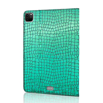 Crocodile Texture Flash Powder Leather Stand Tablet Case with Card Slots for iPad Pro 11-inch (2020)