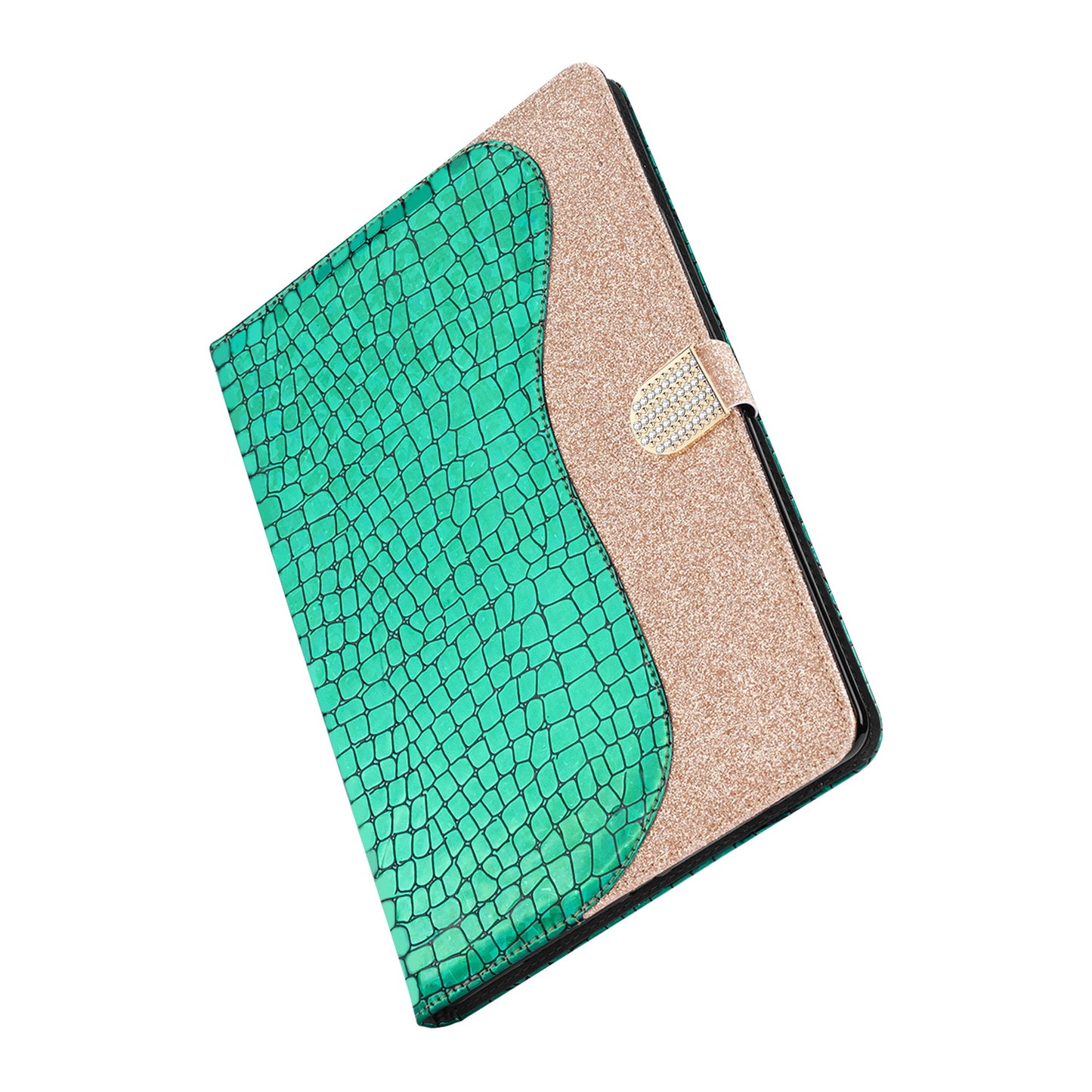 Crocodile Texture Flash Powder Leather Stand Tablet Case with Card Slots for iPad Pro 11-inch (2020)