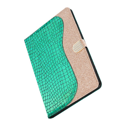 Crocodile Texture Flash Powder Leather Stand Tablet Case with Card Slots for iPad Pro 11-inch (2020)