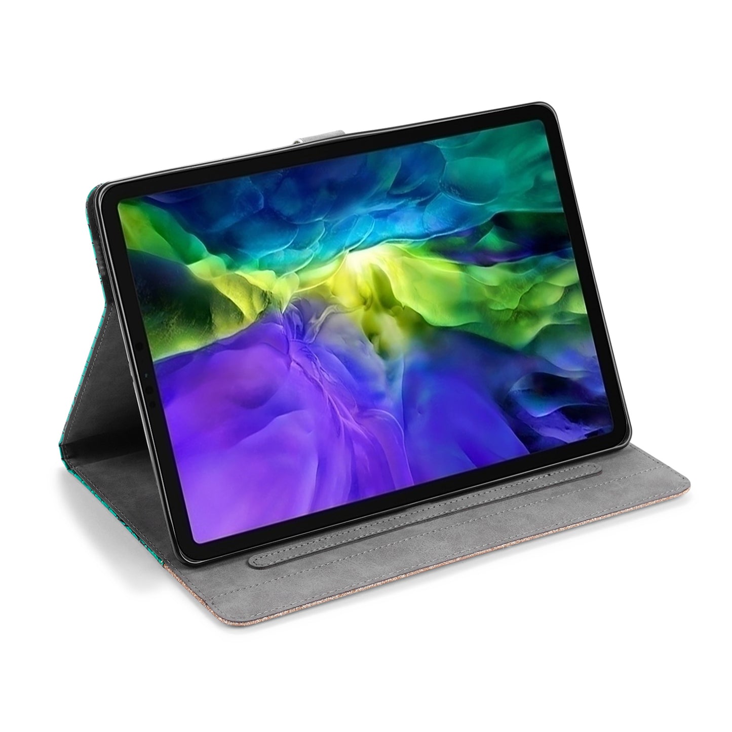 Crocodile Texture Flash Powder Leather Stand Tablet Case with Card Slots for iPad Pro 11-inch (2020)