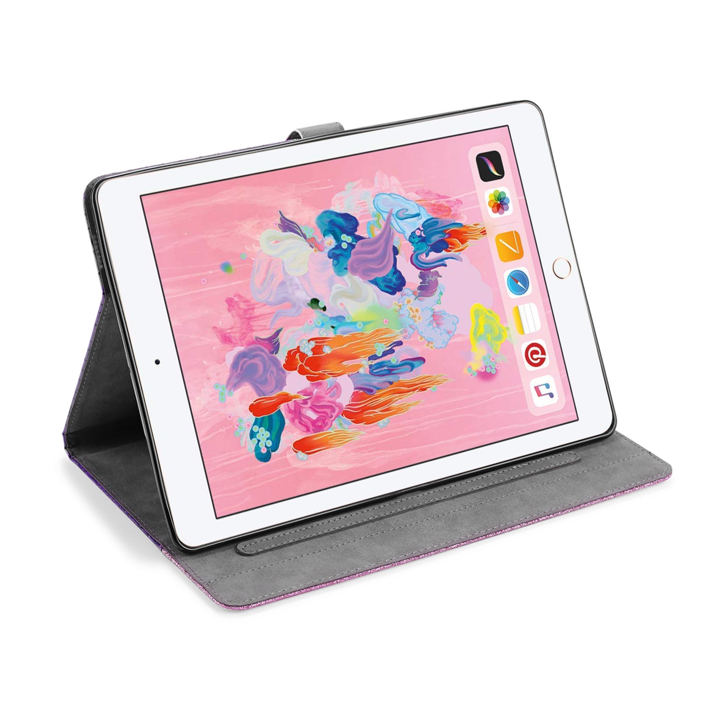 Crocodile Skin Flash Powder Leather Tablet Case for iPad 9.7-inch (2018) / 9.7-inch (2017) / Pro 9.7 inch (2016) / Air 2 / Air (2013)