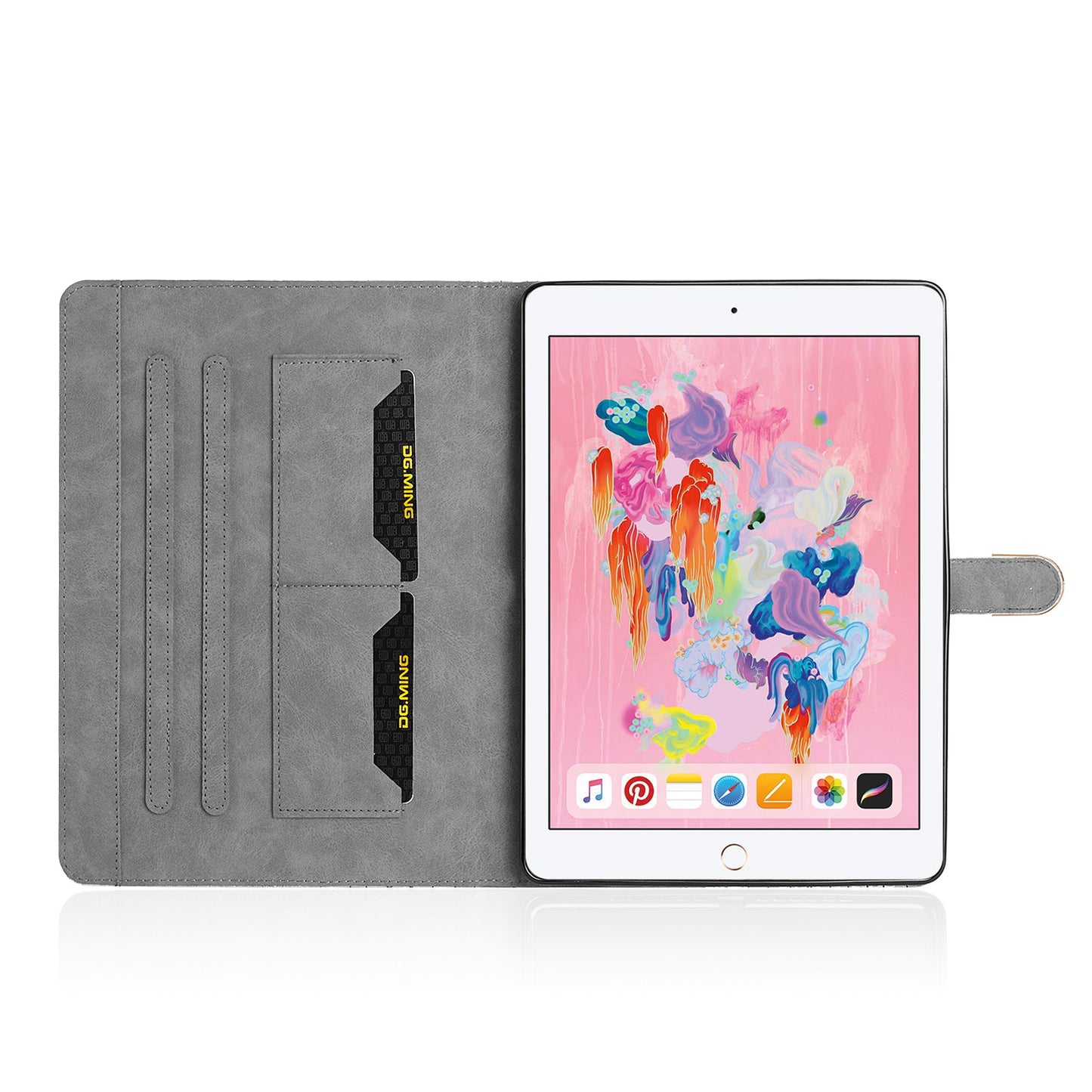 Crocodile Skin Flash Powder Leather Tablet Case for iPad 9.7-inch (2018) / 9.7-inch (2017) / Pro 9.7 inch (2016) / Air 2 / Air (2013)