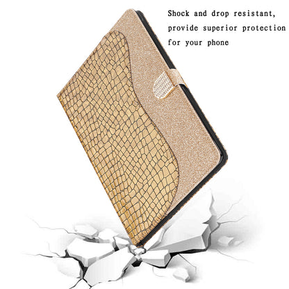 Crocodile Skin Flash Powder Leather Tablet Case for iPad 9.7-inch (2018) / 9.7-inch (2017) / Pro 9.7 inch (2016) / Air 2 / Air (2013)