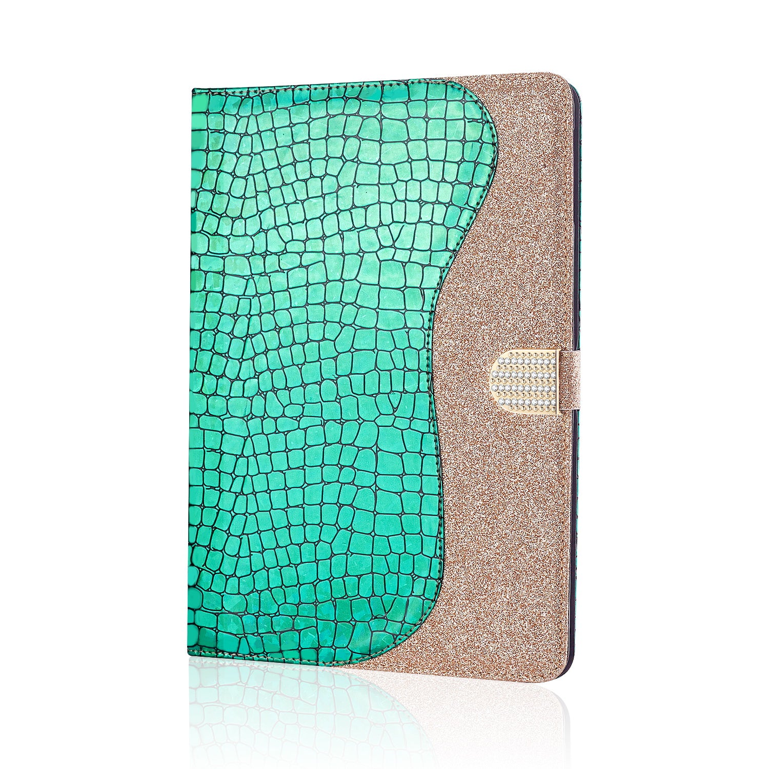 Crocodile Skin Flash Powder Leather Tablet Case for iPad 9.7-inch (2018) / 9.7-inch (2017) / Pro 9.7 inch (2016) / Air 2 / Air (2013)