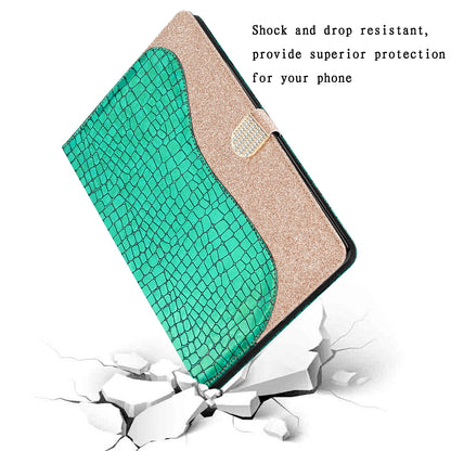 Crocodile Skin Flash Powder Leather Tablet Case for iPad 9.7-inch (2018) / 9.7-inch (2017) / Pro 9.7 inch (2016) / Air 2 / Air (2013)