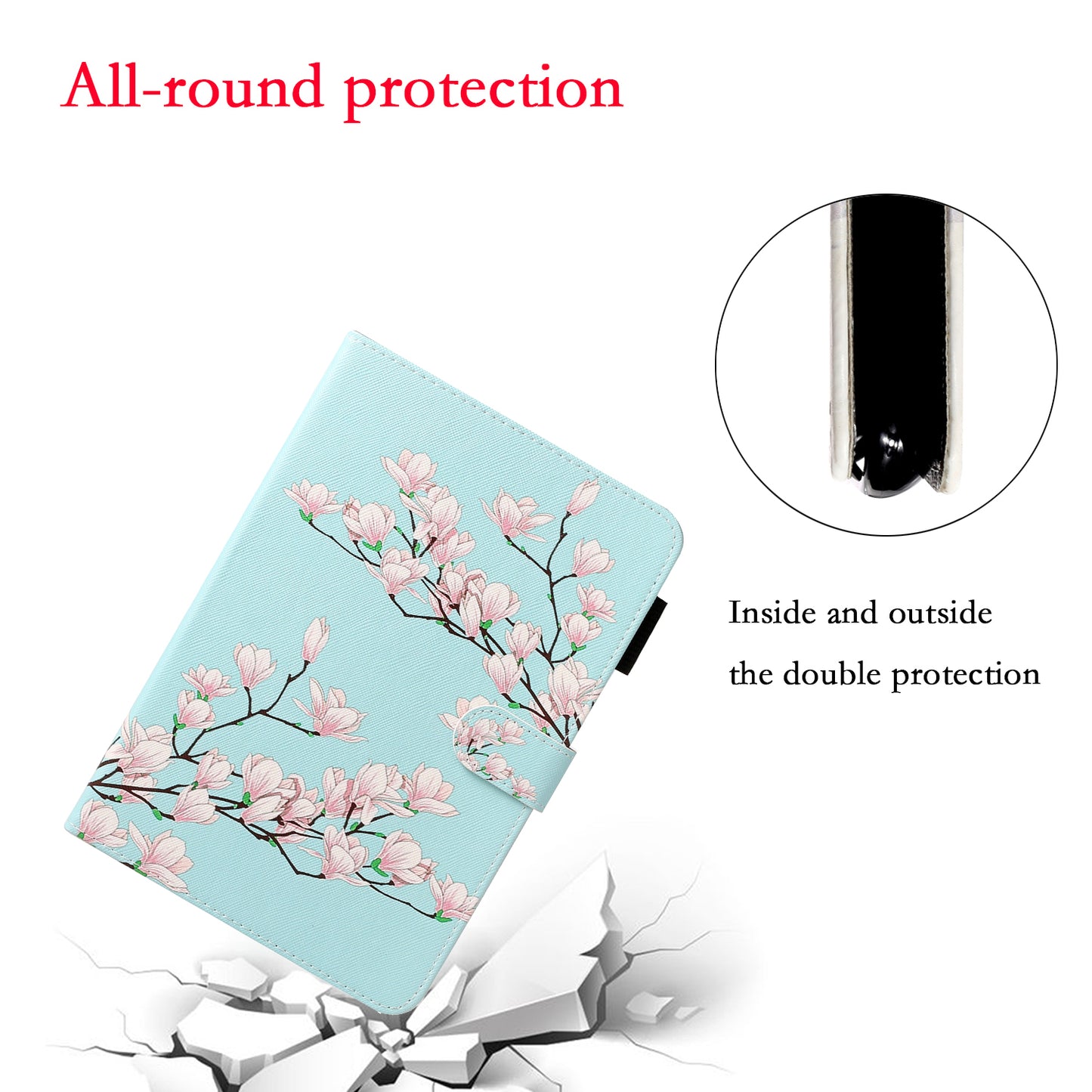 Pattern Printing Leather Wallet Case for iPad mini (2019) 7.9 inch