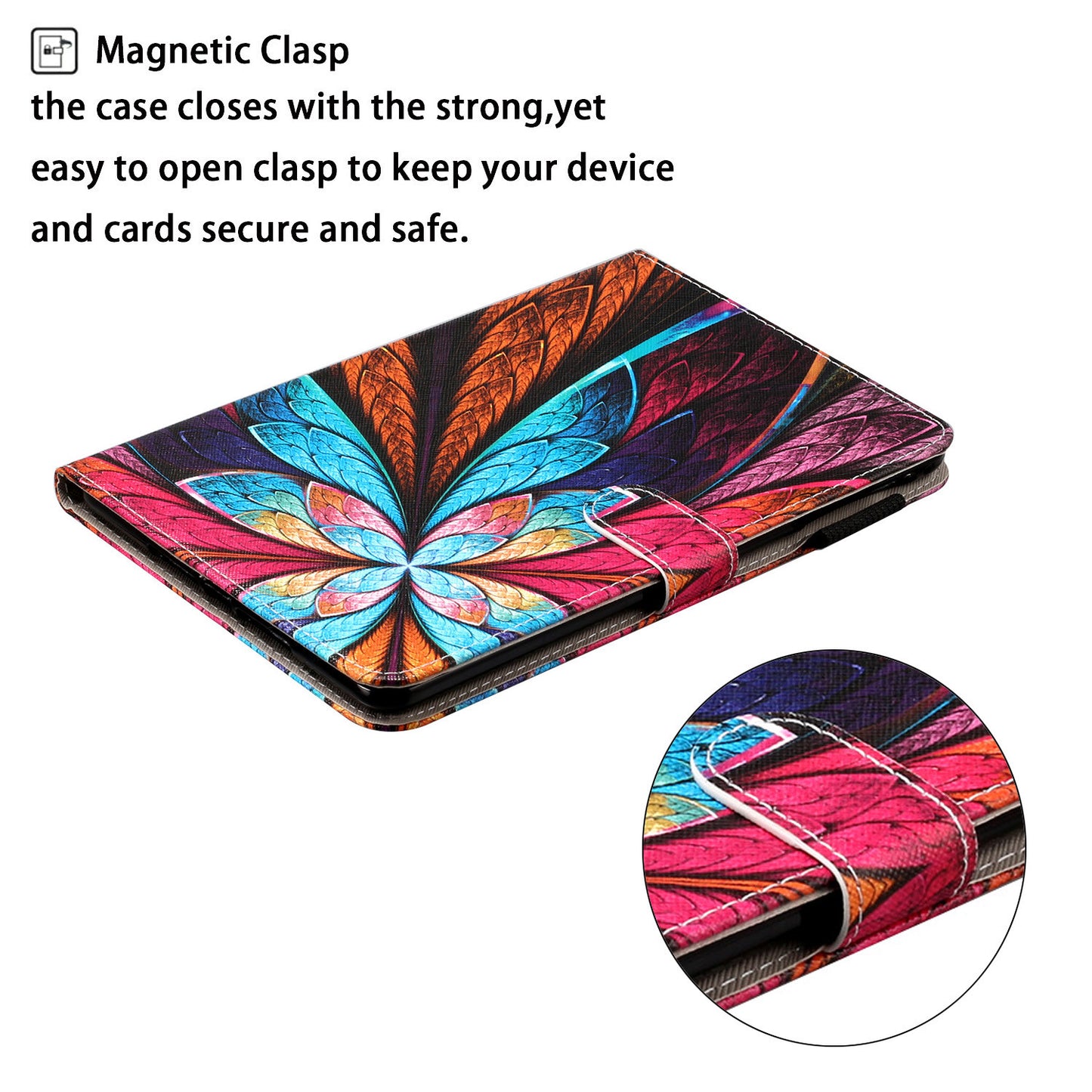 Pattern Printing Leather Wallet Case for iPad mini (2019) 7.9 inch