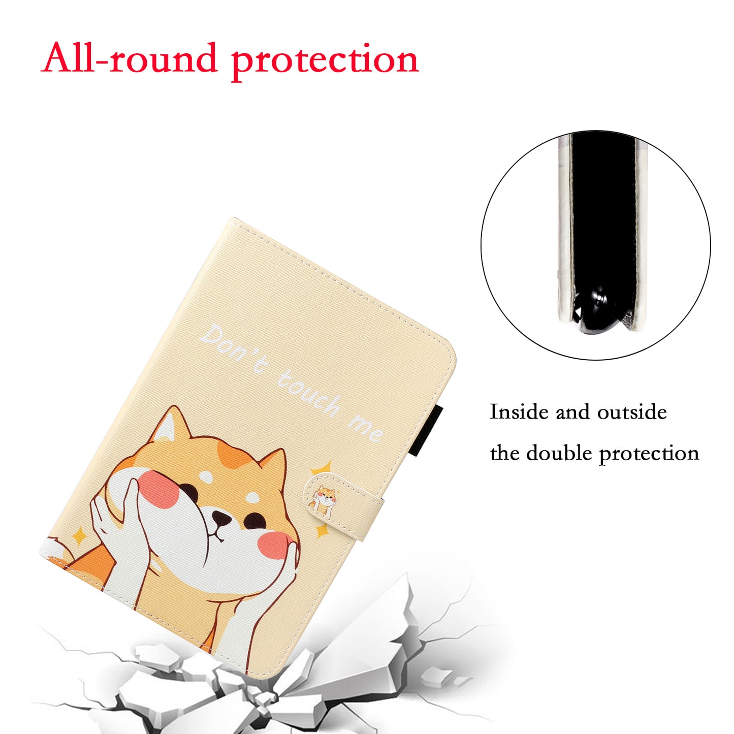 Pattern Printing Leather Wallet Case for iPad mini (2019) 7.9 inch