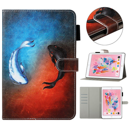 Full Protected Anti-Drop Pattern Printing Leather Wallet Stand Case for iPad 9.7-inch (2018) / 9.7-inch (2017) / Pro 9.7 inch (2016) / Air 2 / Air (2013)