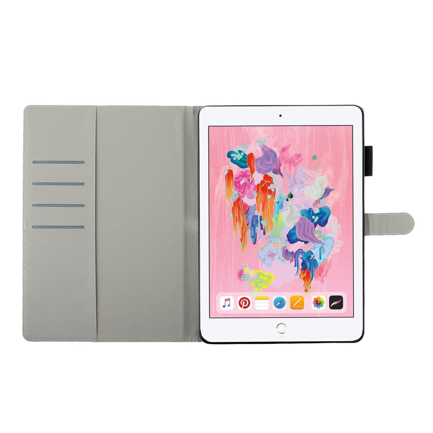 Full Protected Anti-Drop Pattern Printing Leather Wallet Stand Case for iPad 9.7-inch (2018) / 9.7-inch (2017) / Pro 9.7 inch (2016) / Air 2 / Air (2013)