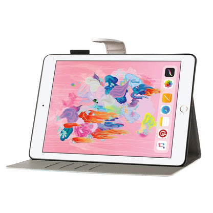 Full Protected Anti-Drop Pattern Printing Leather Wallet Stand Case for iPad 9.7-inch (2018) / 9.7-inch (2017) / Pro 9.7 inch (2016) / Air 2 / Air (2013)