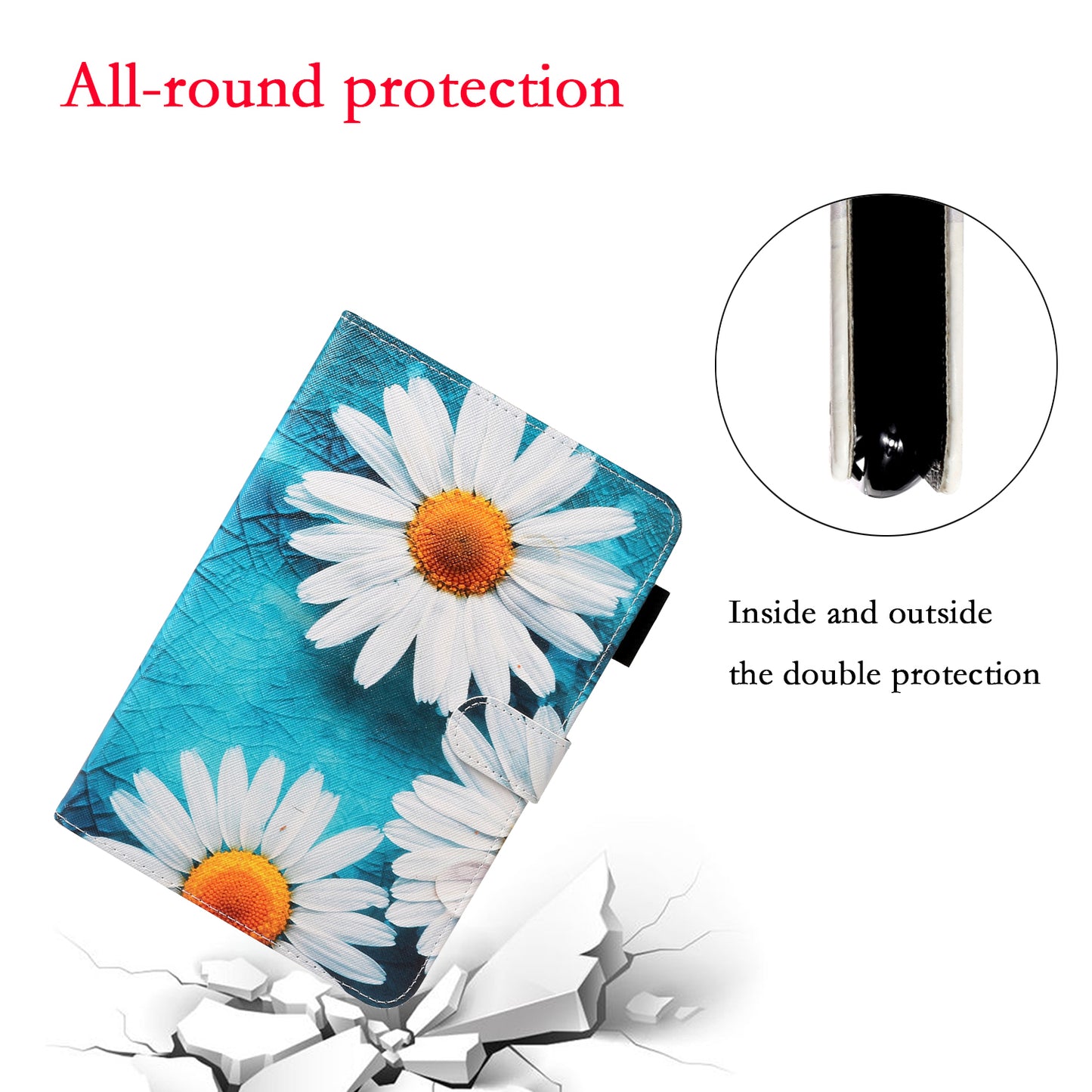 Full Protected Anti-Drop Pattern Printing Leather Wallet Stand Case for iPad 9.7-inch (2018) / 9.7-inch (2017) / Pro 9.7 inch (2016) / Air 2 / Air (2013)