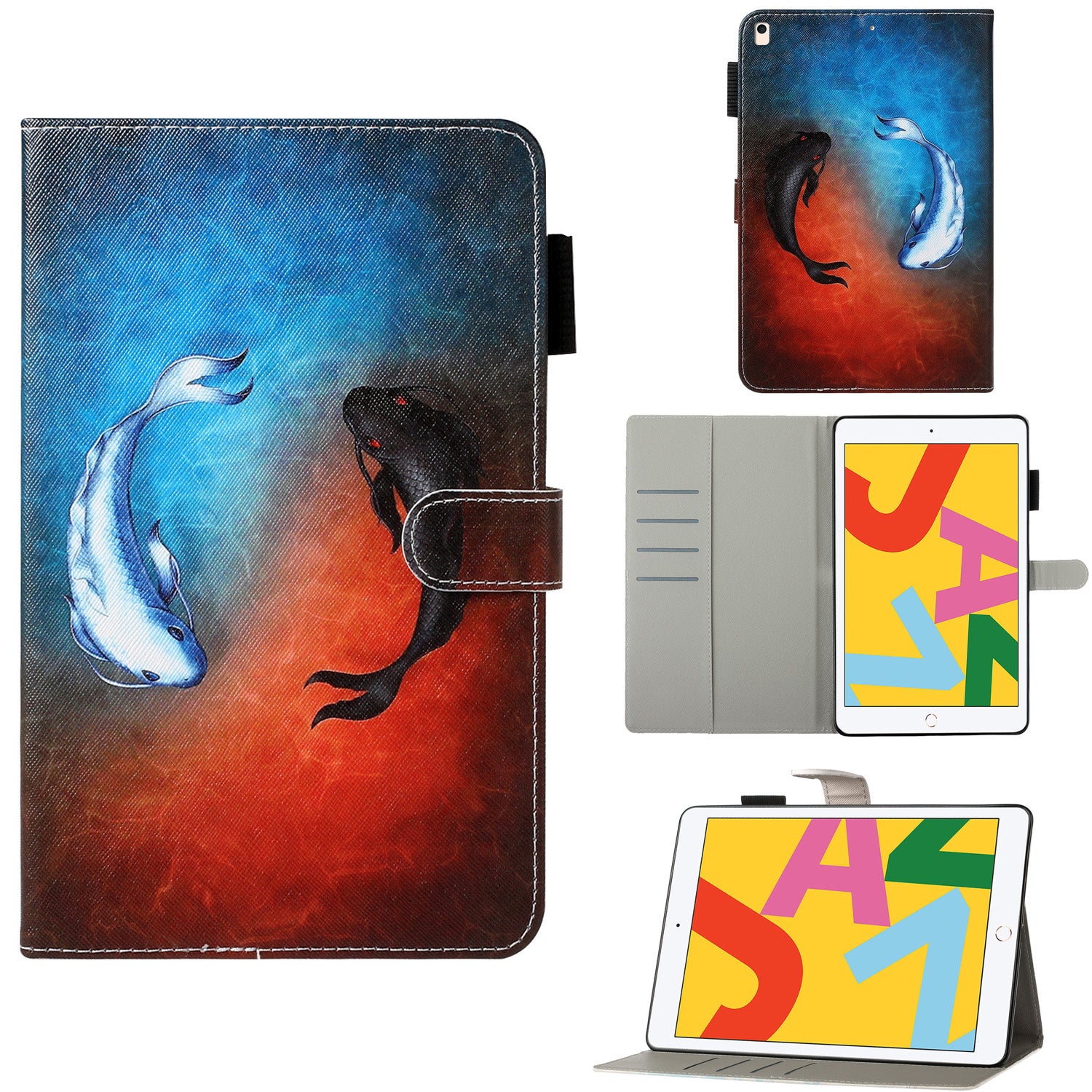 Pattern Printing Leather Wallet Stand Case for iPad 10.2 (2021)/(2020)/(2019) / Air 10.5 inch (2019)