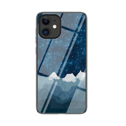 Starry Sky Pattern Tempered Glass + PC + TPU Combo Back Case for iPhone 12 mini