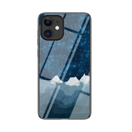 Starry Sky Pattern Tempered Glass + PC + TPU Combo Back Case for iPhone 12 mini