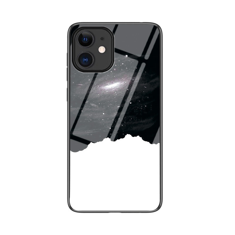 Starry Sky Pattern Tempered Glass + PC + TPU Combo Back Case for iPhone 12 mini