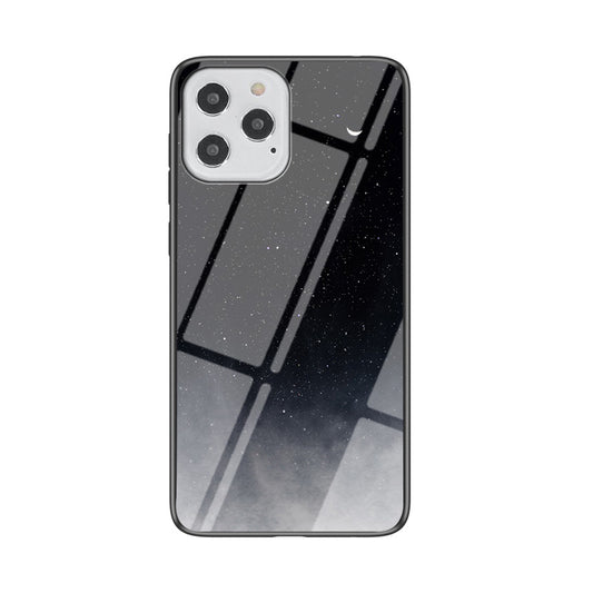 Starry Sky Tempered Glass + PC + TPU Protection	Hybrid Case for iPhone 12 Pro/12