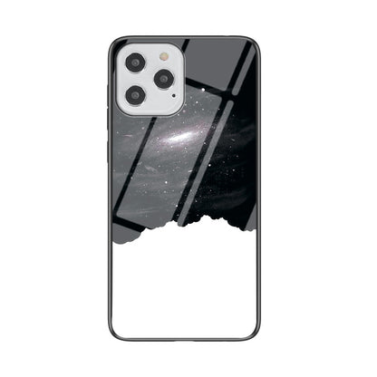 Starry Sky Tempered Glass + PC + TPU Protection	Hybrid Case for iPhone 12 Pro/12