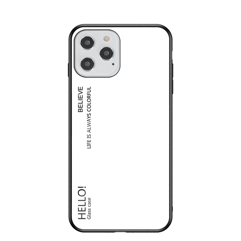 Gradient Color Tempered Glass + PC + TPU Shell for iPhone 12 Pro/12