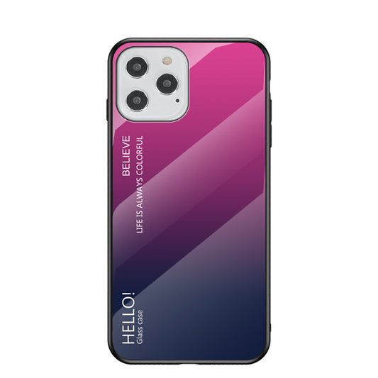 Gradient Color Tempered Glass + PC + TPU Shell for iPhone 12 Pro/12