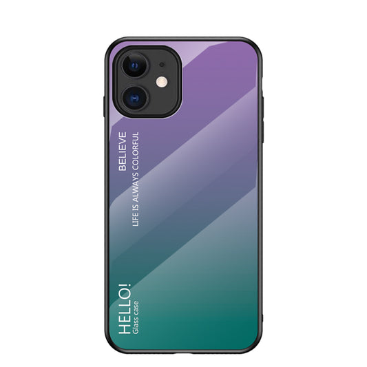 Gradient Color Tempered Glass + PC + TPU Hybrid Case for iPhone 12 mini