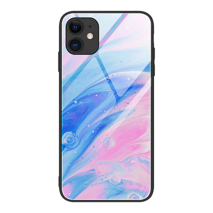 Marble Skin Tempered Glass Back + TPU Shell for iPhone 12 Pro Max 6.7 inch