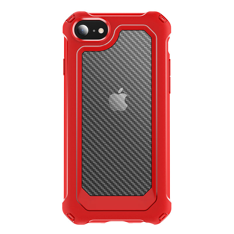 Carbon Fiber Texture PC + TPU Hybrid Phone Case for iPhone 7/8/SE (2020)/SE (2022)
