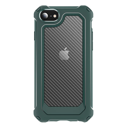 Carbon Fiber Texture PC + TPU Hybrid Phone Case for iPhone 7/8/SE (2020)/SE (2022)