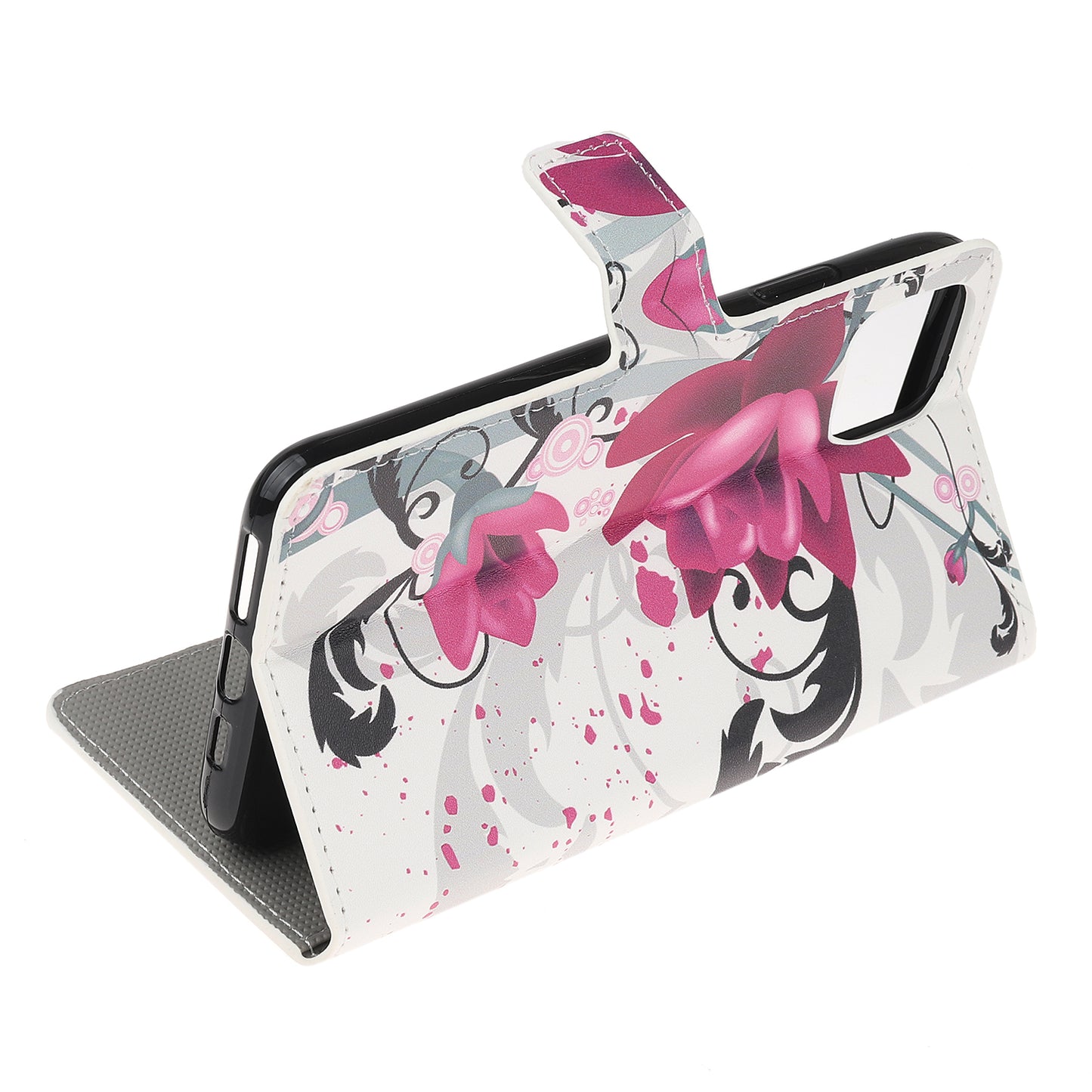 Pattern Printing PU Leather Wallet Stand Phone Shell for iPhone 12