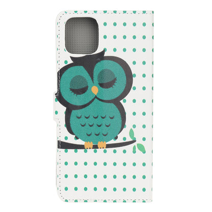 Pattern Printing PU Leather Wallet Stand Phone Shell for iPhone 12