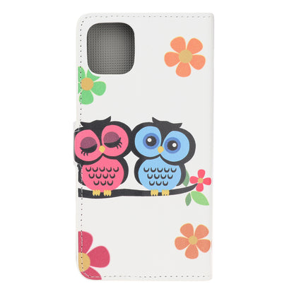 Pattern Printing PU Leather Wallet Stand Phone Shell for iPhone 12
