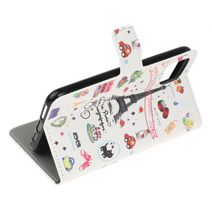 Pattern Printing PU Leather Wallet Stand Phone Shell for iPhone 12
