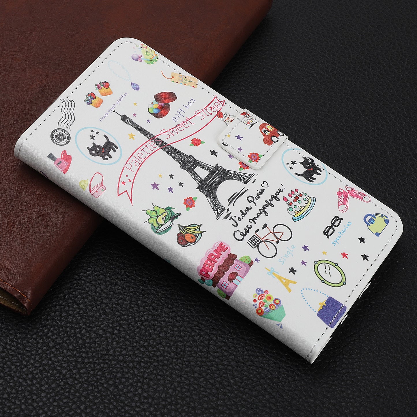 Pattern Printing PU Leather Wallet Stand Phone Shell for iPhone 12
