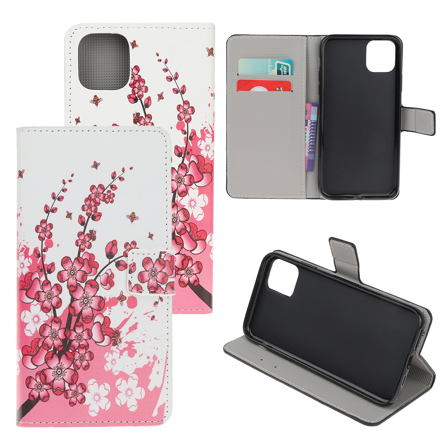 Pattern Printing PU Leather Wallet Stand Phone Shell for iPhone 12