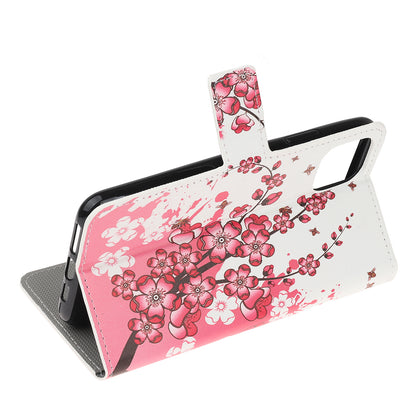 Pattern Printing PU Leather Wallet Stand Phone Shell for iPhone 12