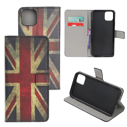 Pattern Printing Leather Wallet Case for iPhone 12 mini
