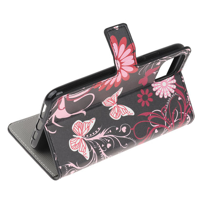 Pattern Printing Leather Wallet Case for iPhone 12 mini
