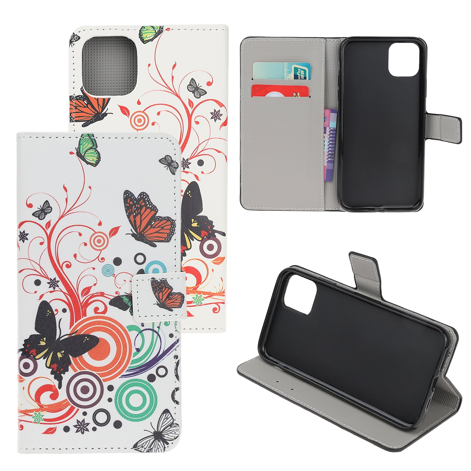 Pattern Printing Leather Wallet Case for iPhone 12 mini