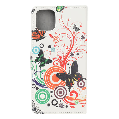 Pattern Printing Leather Wallet Case for iPhone 12 mini