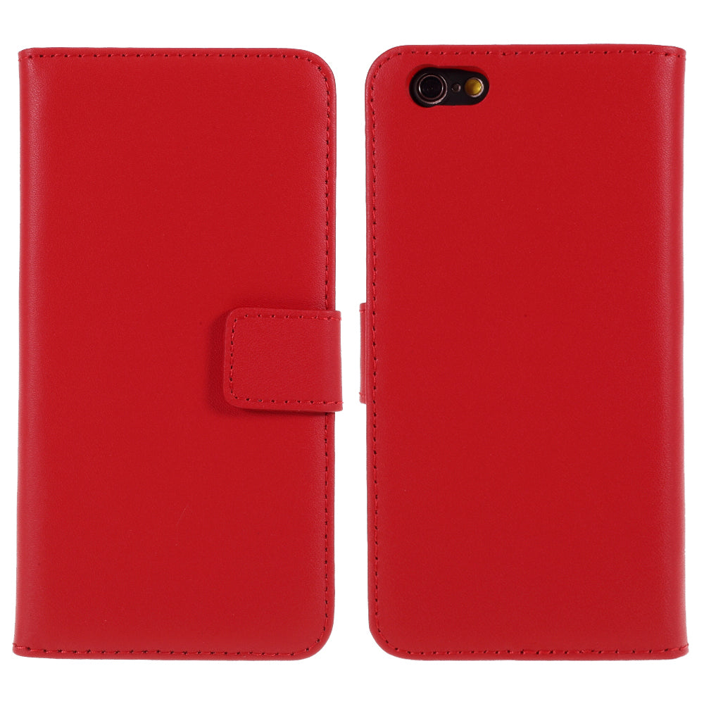 Drop-Resistant Split Leather with Stand Wallet Shell for iPhone 6/6s 4.7-inch Phone Accessory