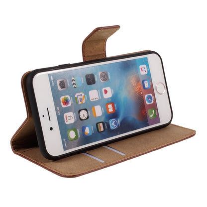 Drop-Resistant Split Leather with Stand Wallet Shell for iPhone 6/6s 4.7-inch Phone Accessory