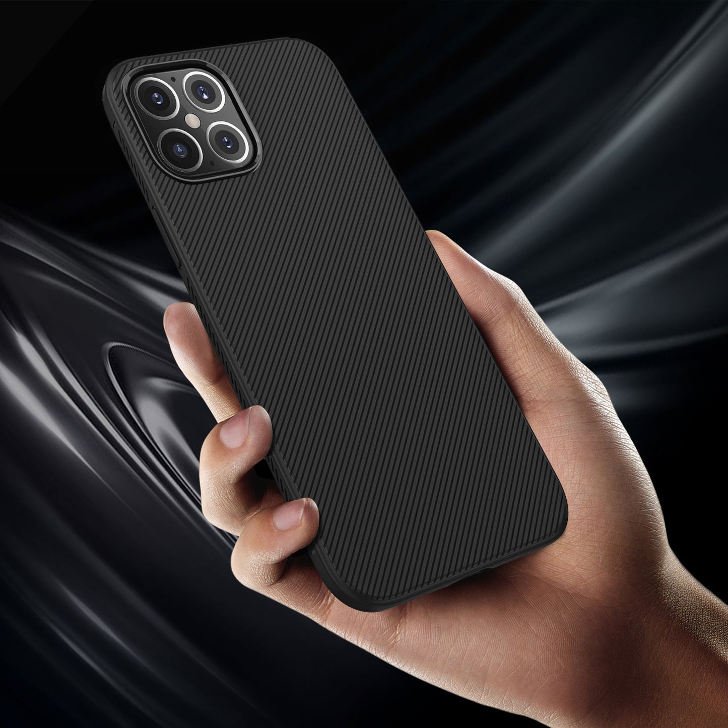 Jazz Series Twill Texture TPU Back Cover Phone Case for Apple iPhone 12 mini